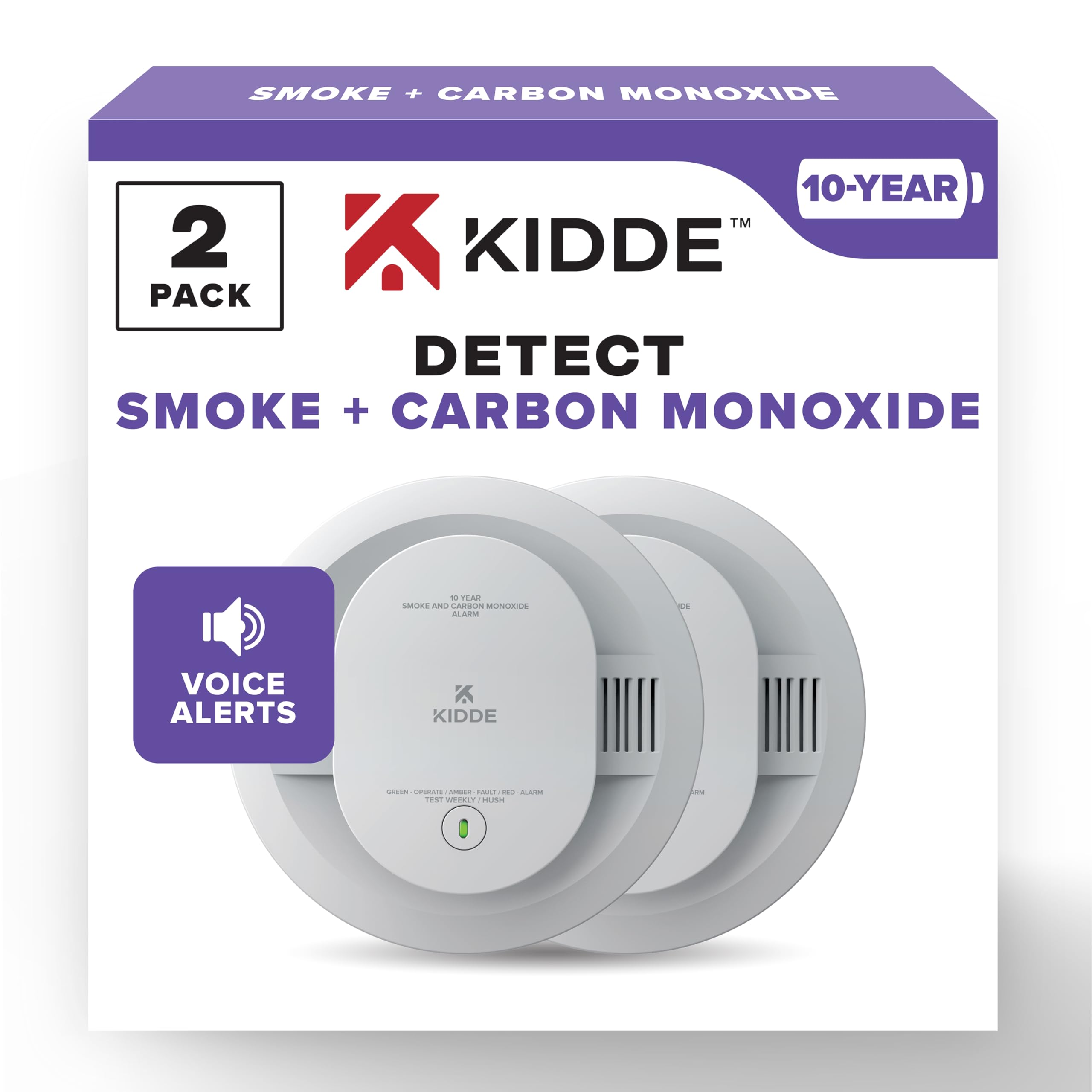 MONOXIDE CHILD専用 Kidde Smoke & Carbon Monoxide Detector, 10-Year Battery